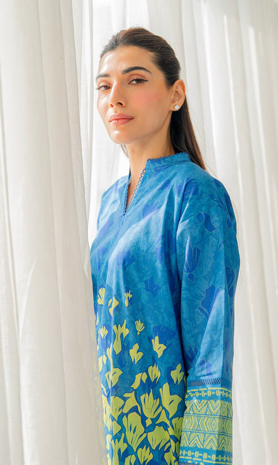 Sahar | Selene Vol 2 | Neon Canopy-Brand:Sahar-Type:Ladies Clothes-Peacock Blue-Lawn-House of Maryam- Buy in UK, USA