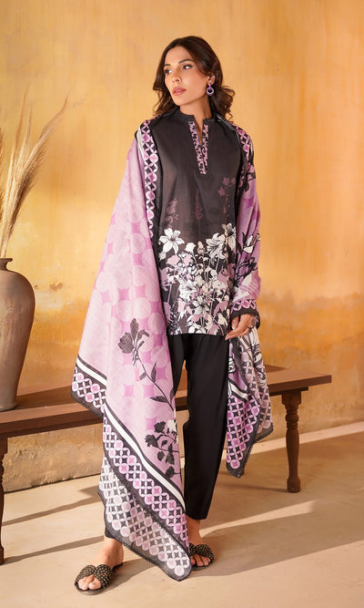 Sahar | Selene Vol 2 |Obsidian Iris-Brand:Sahar-Type:Ladies Clothes-Dark Plum-Lawn-House of Maryam- Buy in UK, USA