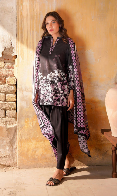Sahar | Selene Vol 2 |Obsidian Iris-Brand:Sahar-Type:Ladies Clothes-Dark Plum-Lawn-House of Maryam- Buy in UK, USA