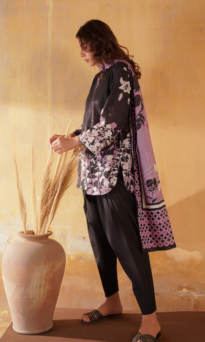 Sahar | Selene Vol 2 |Obsidian Iris-Brand:Sahar-Type:Ladies Clothes-Dark Plum-Lawn-House of Maryam- Buy in UK, USA