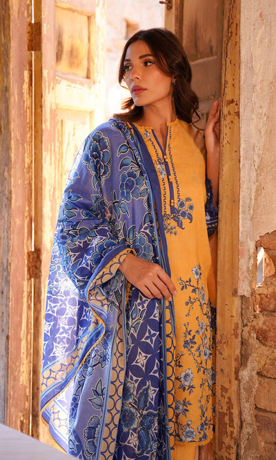Sahar | Selene Vol 2 | Oriental Bliss-Brand:Sahar-Type:Ladies Clothes-Lawn-Lime Yellow-House of Maryam- Buy in UK, USA