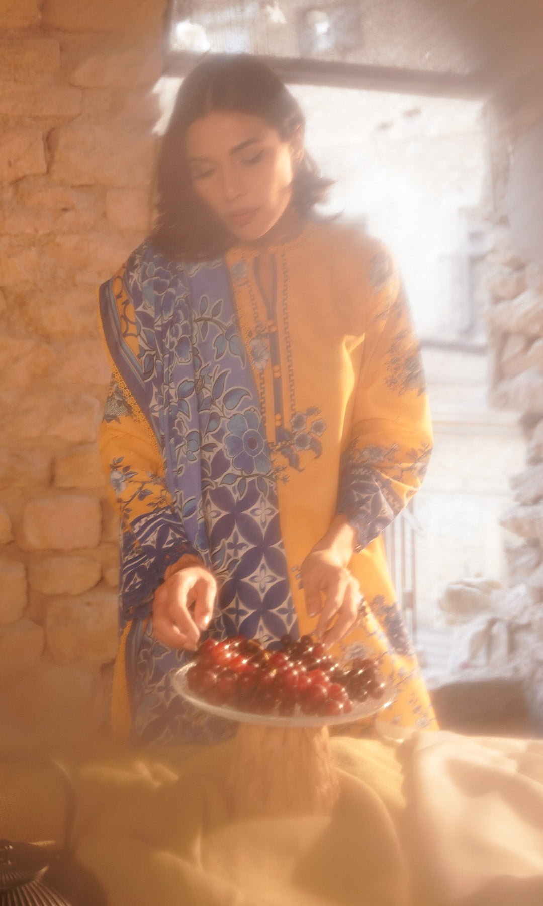 Sahar | Selene Vol 2 | Oriental Bliss-Brand:Sahar-Type:Ladies Clothes-Lawn-Lime Yellow-House of Maryam- Buy in UK, USA