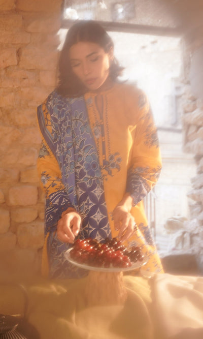 Sahar | Selene Vol 2 | Oriental Bliss-Brand:Sahar-Type:Ladies Clothes-Lawn-Lime Yellow-House of Maryam- Buy in UK, USA
