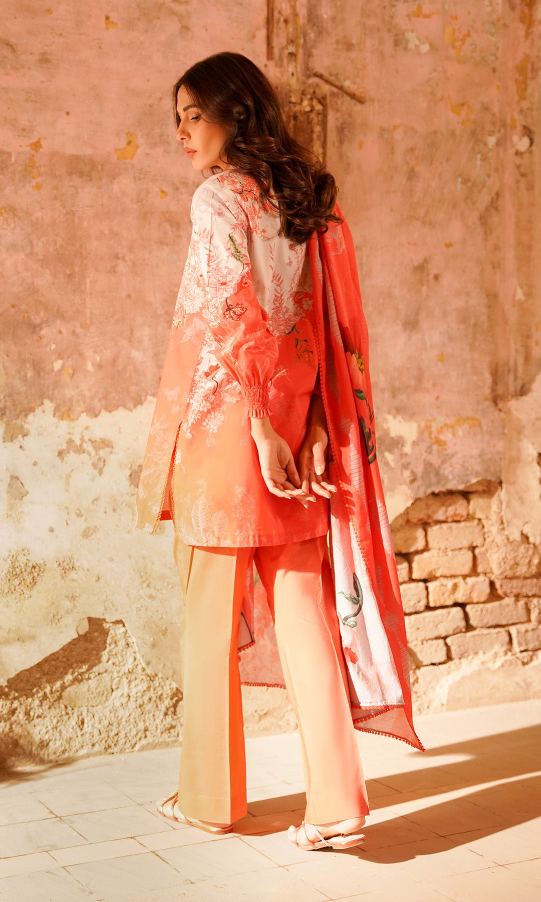 Sahar | Selene Vol 2 | Scarlet Coral-Brand:Sahar-Type:Ladies Clothes-Coral-Lawn-House of Maryam- Buy in UK, USA