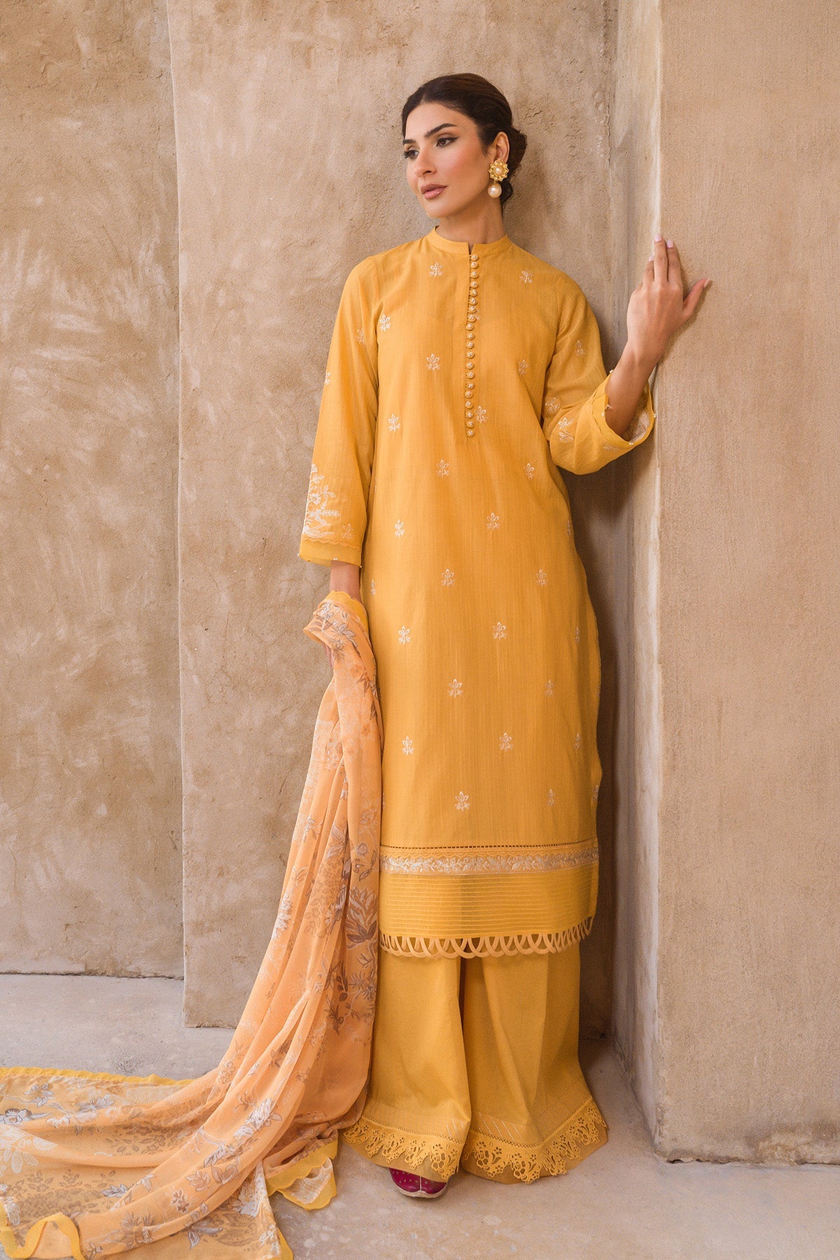 Sahar | Mirage Spring Luxury 24 | Slub Lawn 3 Piece (Embroidered) -  Sahar Luxury - Original Designer Dress - House of Maryam