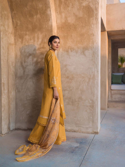 Sahar | Mirage Spring Luxury 24 | Slub Lawn 3 Piece (Embroidered) -  Sahar Luxury - Original Designer Dress - House of Maryam