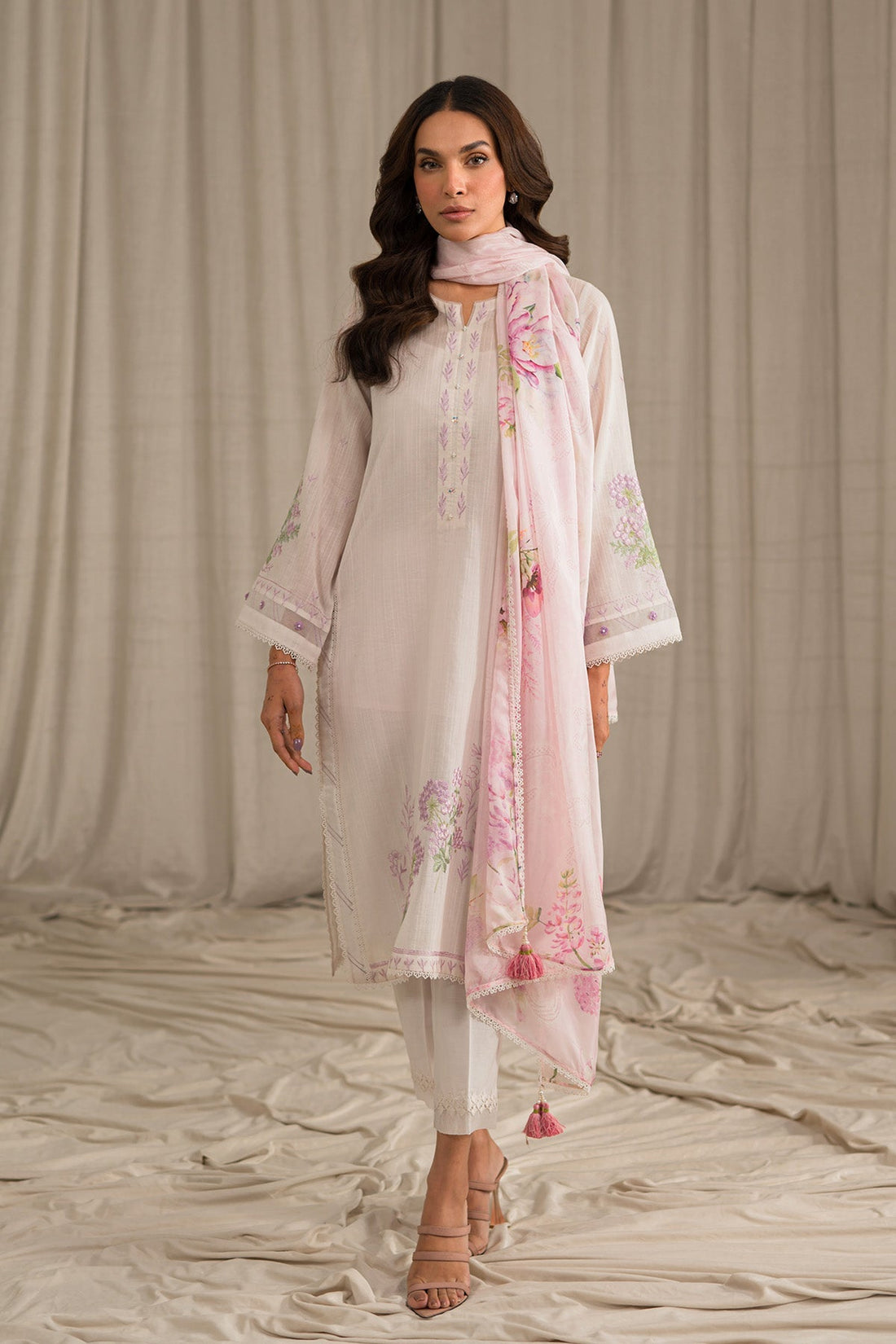 Sahar | Mirage Spring Luxury 24 | Slub Lawn 3 Piece (Embroidered) by Designer Sahar - House of Maryam - Pakistani Designer Ethnic Wear in {{ shop.shopifyCountryName }}