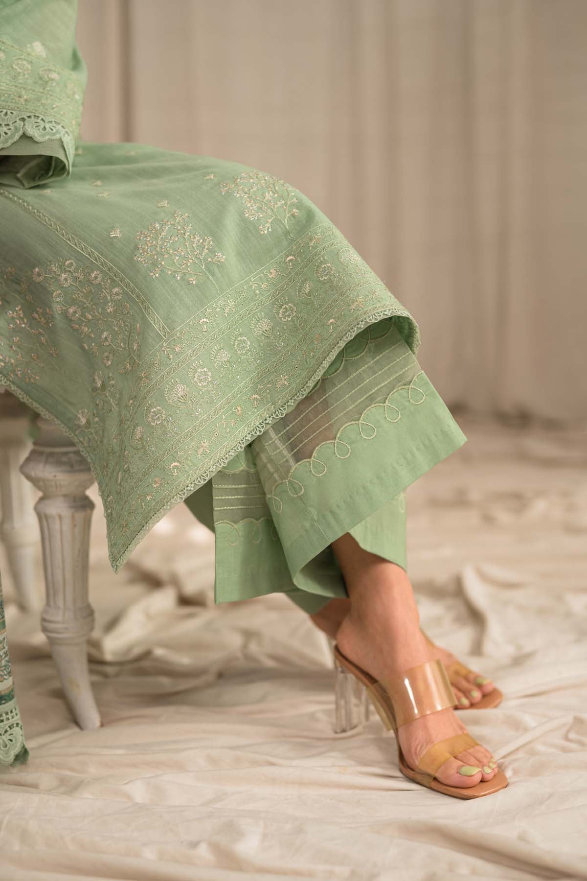 Sahar | Mirage Spring Luxury 24 | Textured Lawn 3 Piece (Embroidered) -  Sahar Luxury -  House of Maryam