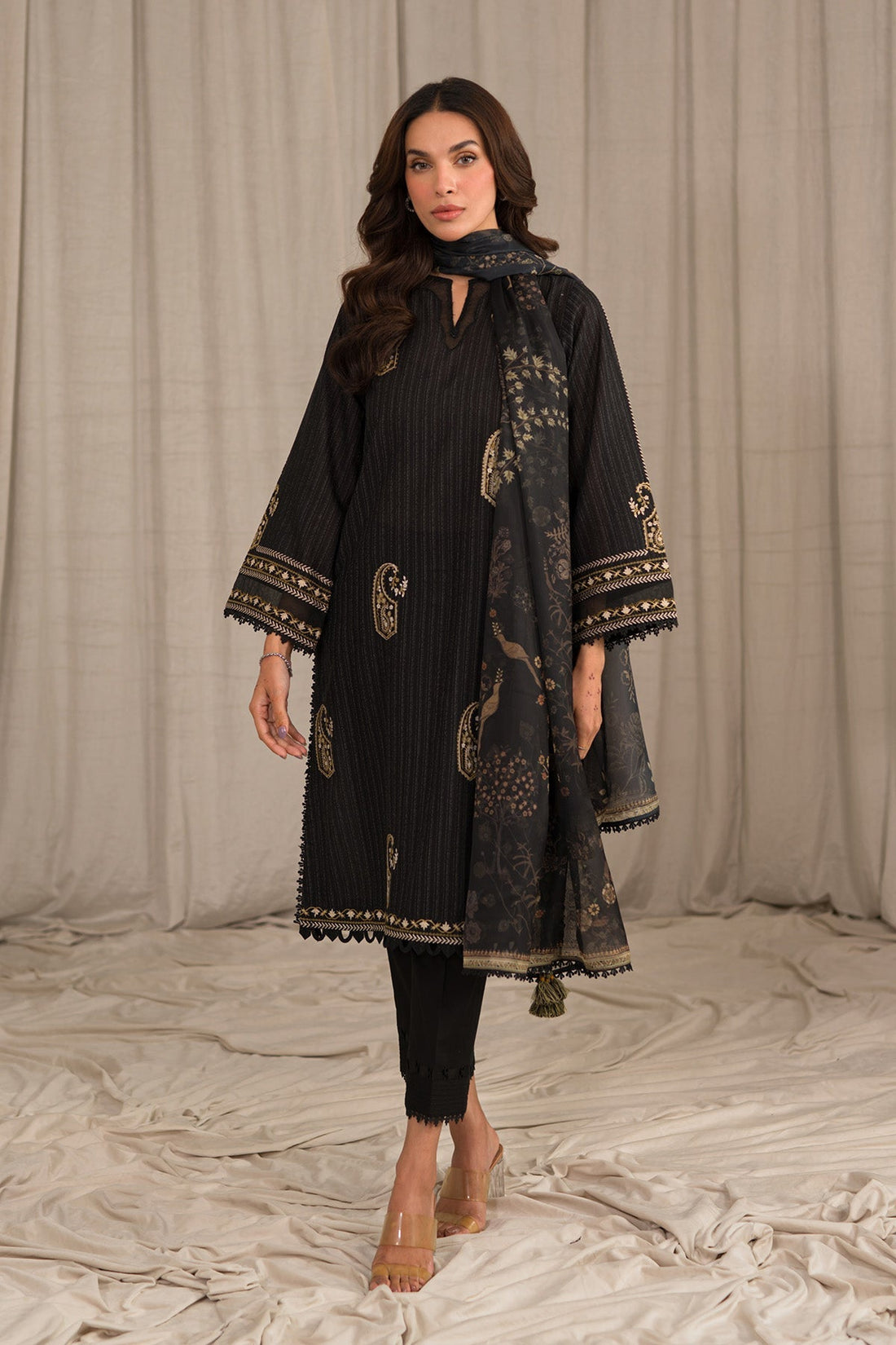 Sahar | Mirage Spring Luxury 24 | Textured Lawn 3 Piece (Embroidered) by Designer Sahar - House of Maryam - Pakistani Designer Ethnic Wear in {{ shop.shopifyCountryName }}