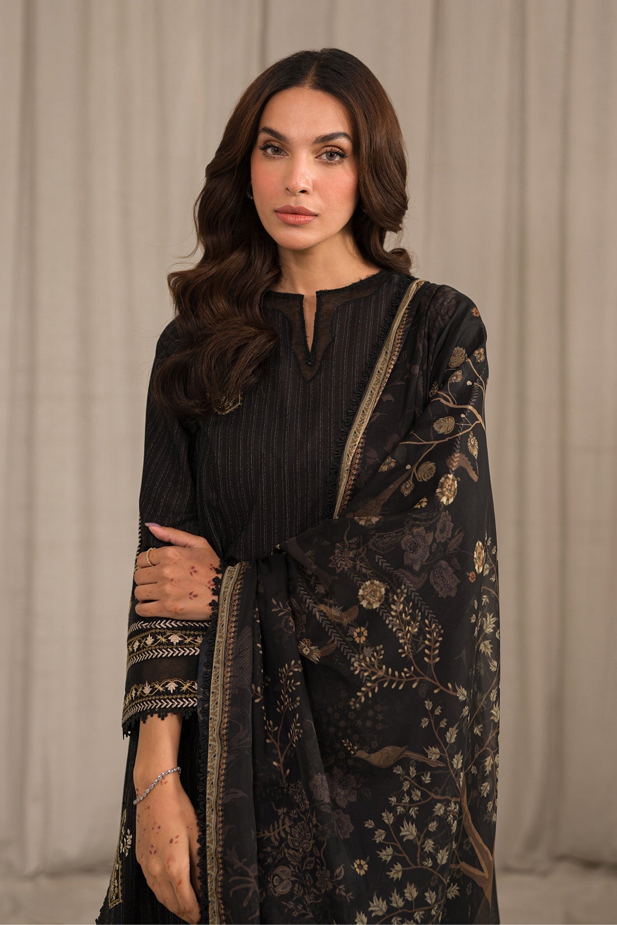 Sahar | Mirage Spring Luxury 24 | Textured Lawn 3 Piece (Embroidered) -  Sahar Luxury - Original Designer Dress - House of Maryam