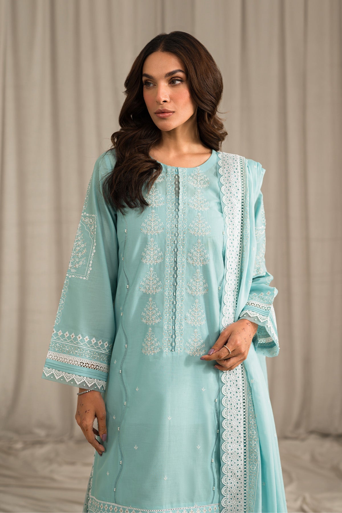 Sahar | Mirage Spring Luxury 24 | Chikankari 3 Piece -  Sahar Luxury - Original Designer Dress - House of Maryam