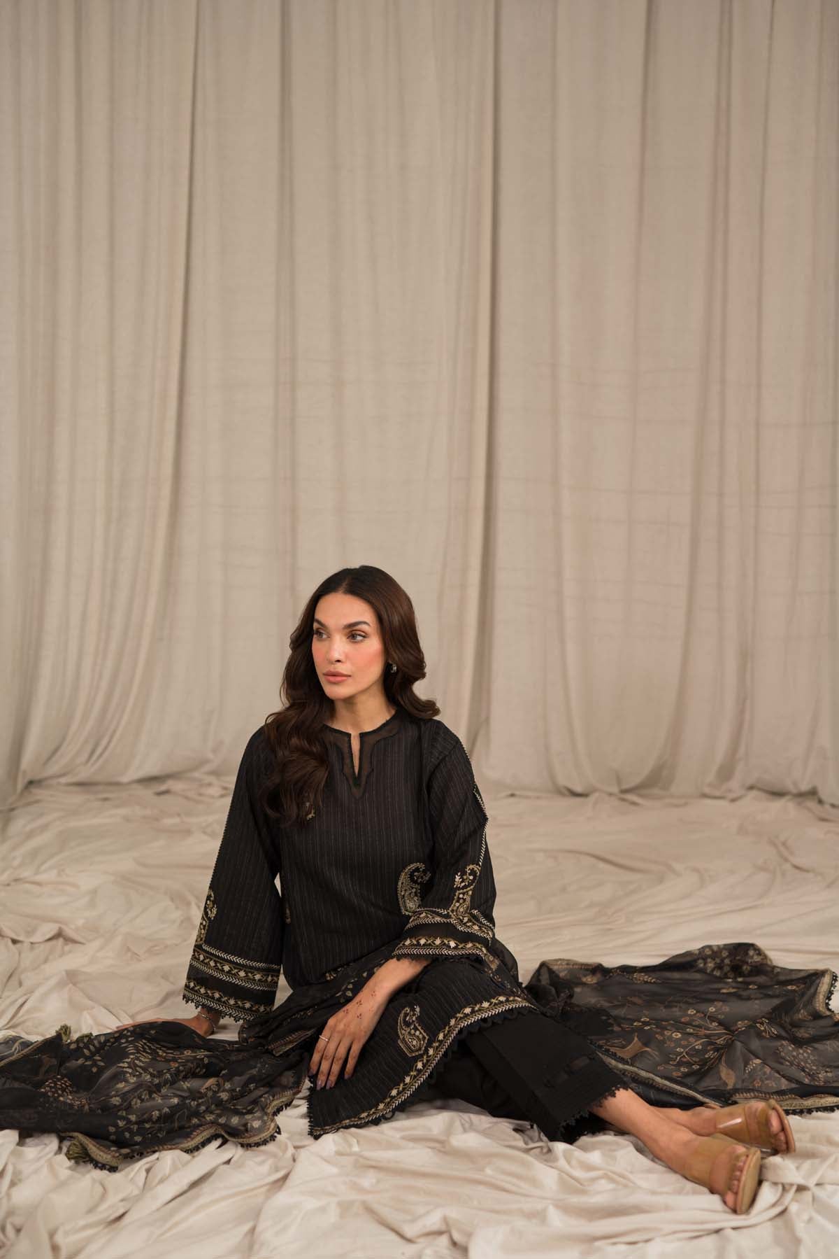 Sahar | Mirage Spring Luxury 24 | Textured Lawn 3 Piece (Embroidered) -  Sahar Luxury - Original Designer Dress - House of Maryam