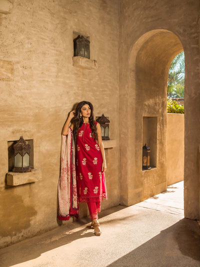 Sahar | Mirage Spring Luxury 24 | Slub Lawn 3 Piece (Embroidered) -  Sahar Luxury - Original Designer Dress - House of Maryam