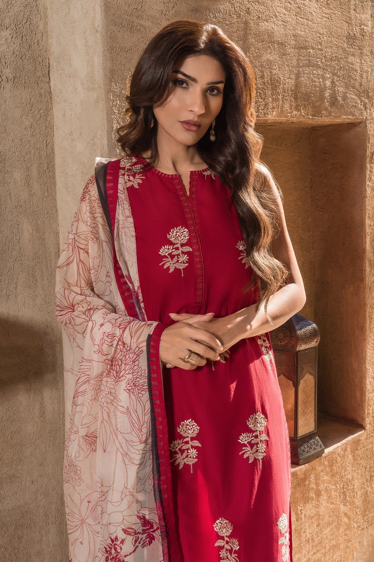 Sahar | Mirage Spring Luxury 24 | Slub Lawn 3 Piece (Embroidered) -  Sahar Luxury - Original Designer Dress - House of Maryam