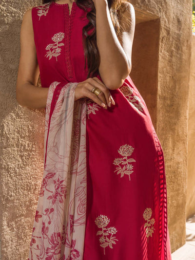 Sahar | Mirage Spring Luxury 24 | Slub Lawn 3 Piece (Embroidered) -  Sahar Luxury - Original Designer Dress - House of Maryam