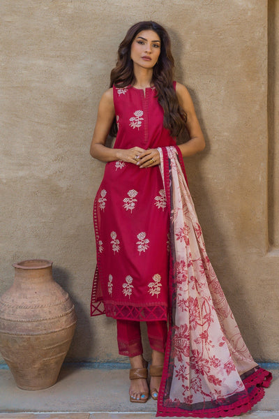 Sahar | Mirage Spring Luxury 24 | Slub Lawn 3 Piece (Embroidered) -  Sahar Luxury - Original Designer Dress - House of Maryam