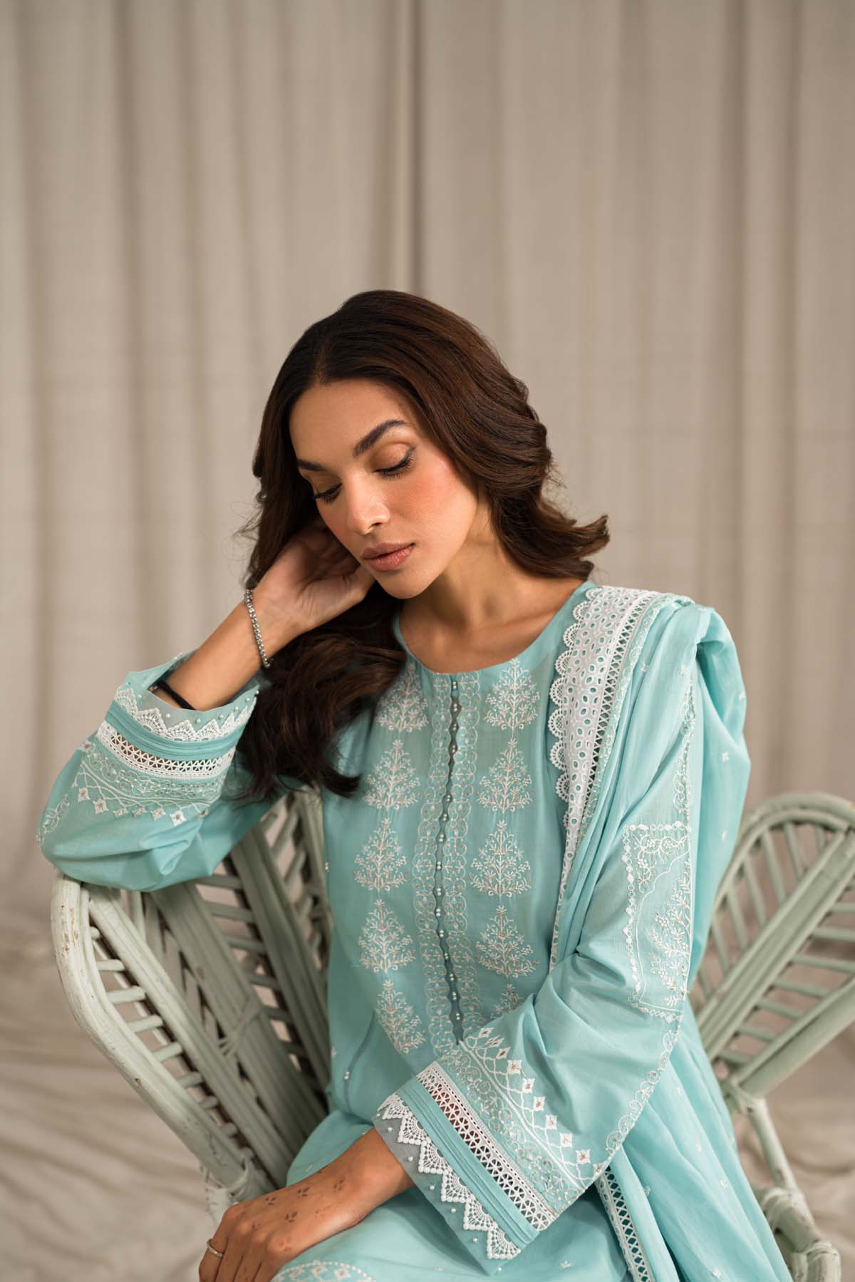Sahar | Mirage Spring Luxury 24 | Chikankari 3 Piece -  Sahar Luxury - Original Designer Dress - House of Maryam