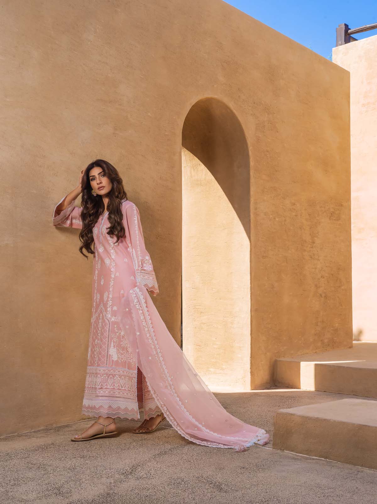 Sahar | Mirage Spring Luxury 24 | Chikankari 3 Piece -  Sahar Luxury - Original Designer Dress - House of Maryam