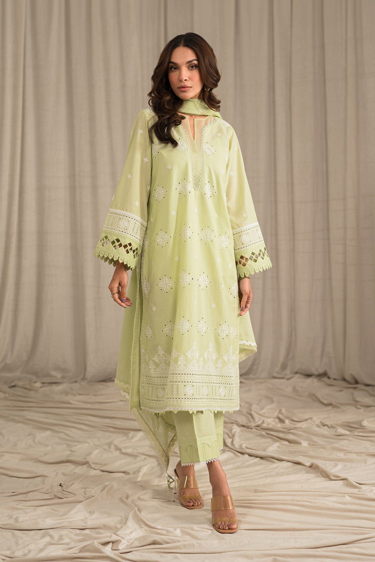 Sahar | Mirage Spring Luxury 24 | Chikankari 3 Piece -  Sahar Luxury - Original Designer Dress - House of Maryam