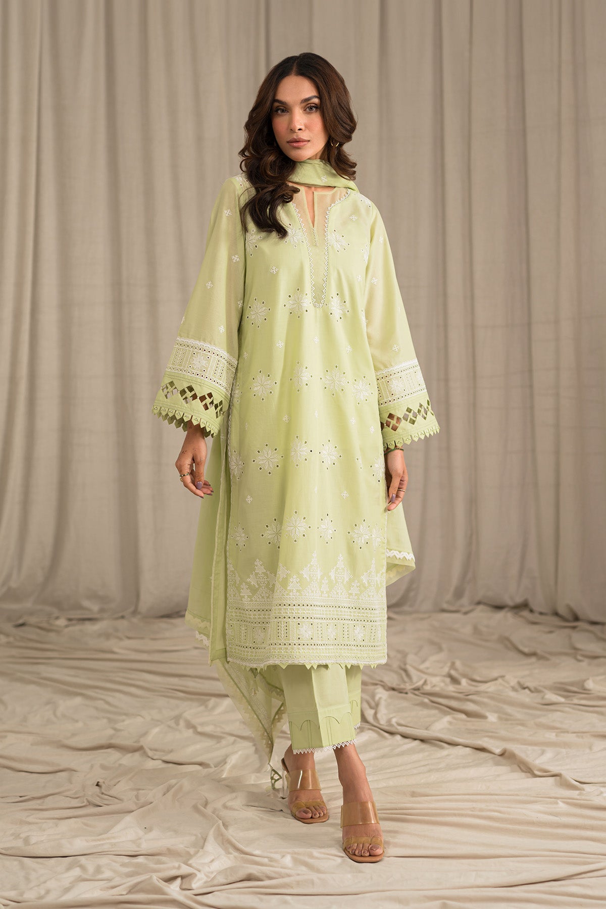 Sahar | Mirage Spring Luxury 24 | Chikankari 3 Piece -  Sahar Luxury - Original Designer Dress - House of Maryam