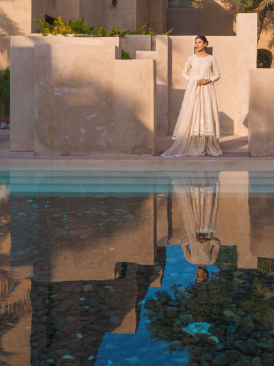 Sahar | Mirage Spring Luxury 24 | Chikankari 3 Piece -  Sahar Luxury - Original Designer Dress - House of Maryam