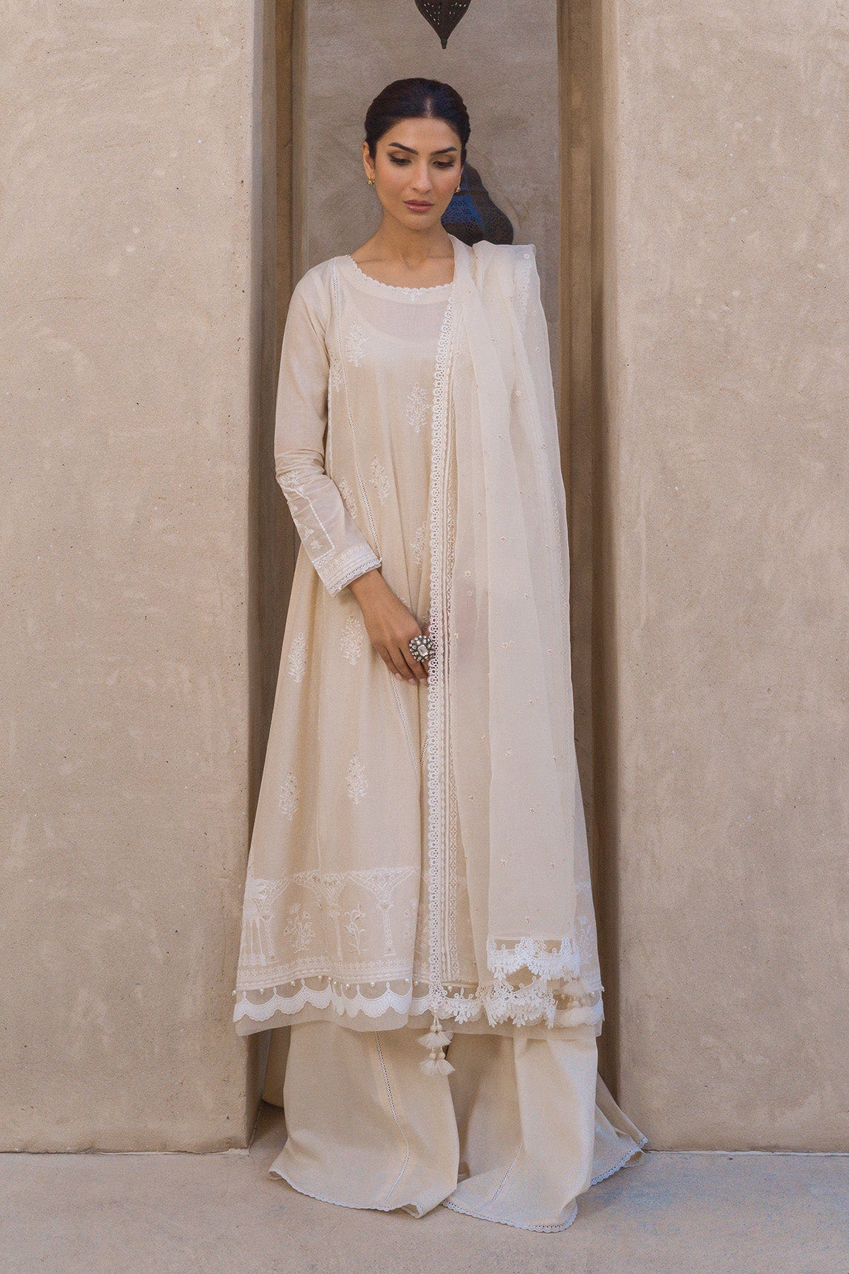 Sahar | Mirage Spring Luxury 24 | Chikankari 3 Piece -  Sahar Luxury - Original Designer Dress - House of Maryam