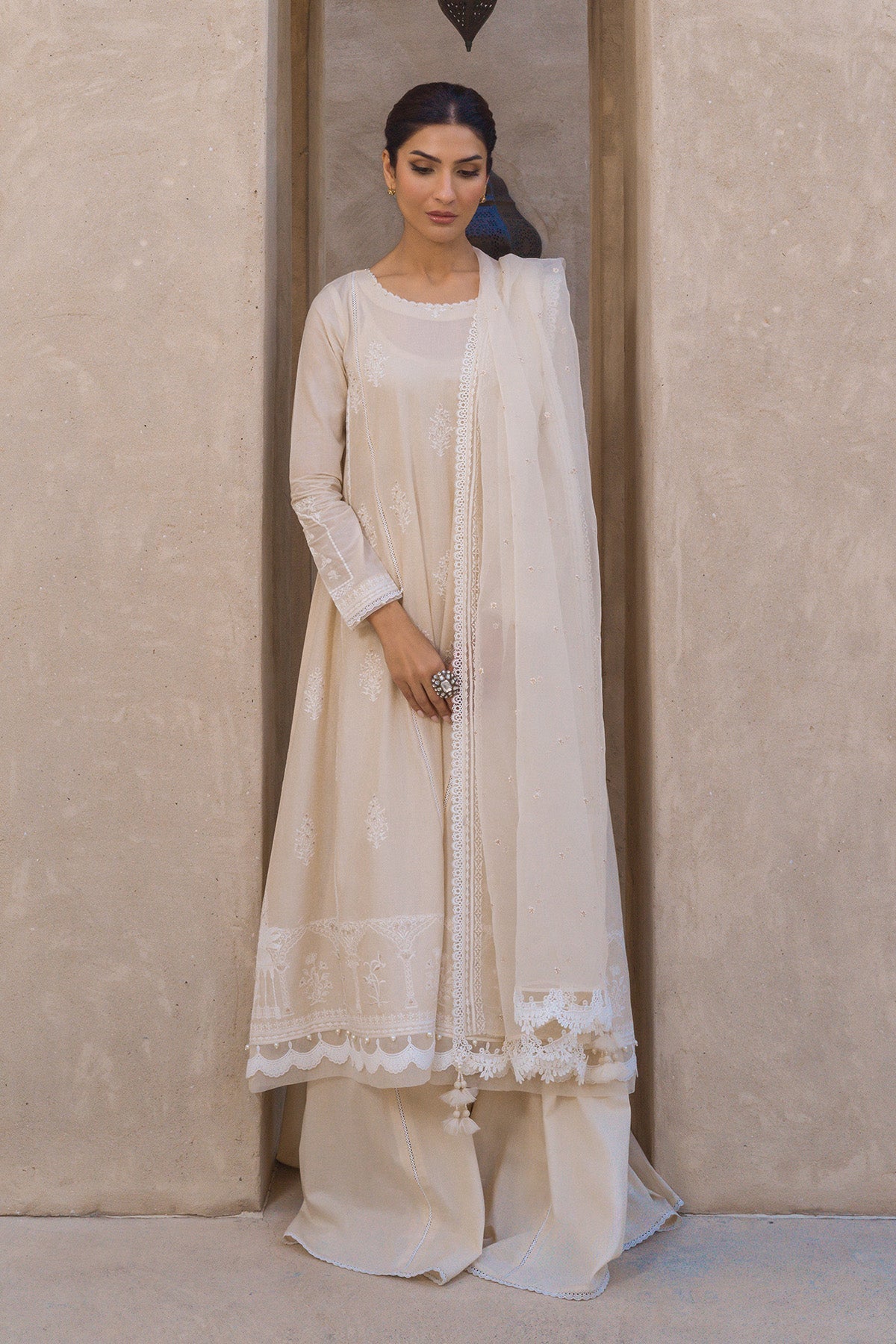 Sahar | Mirage Spring Luxury 24 | Chikankari 3 Piece -  Sahar Luxury - Original Designer Dress - House of Maryam