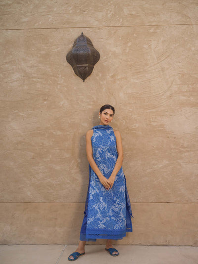Sahar | Mirage Spring Luxury 24 | Slub Lawn 3 Piece (Embroidered) -  Sahar Luxury - Original Designer Dress - House of Maryam