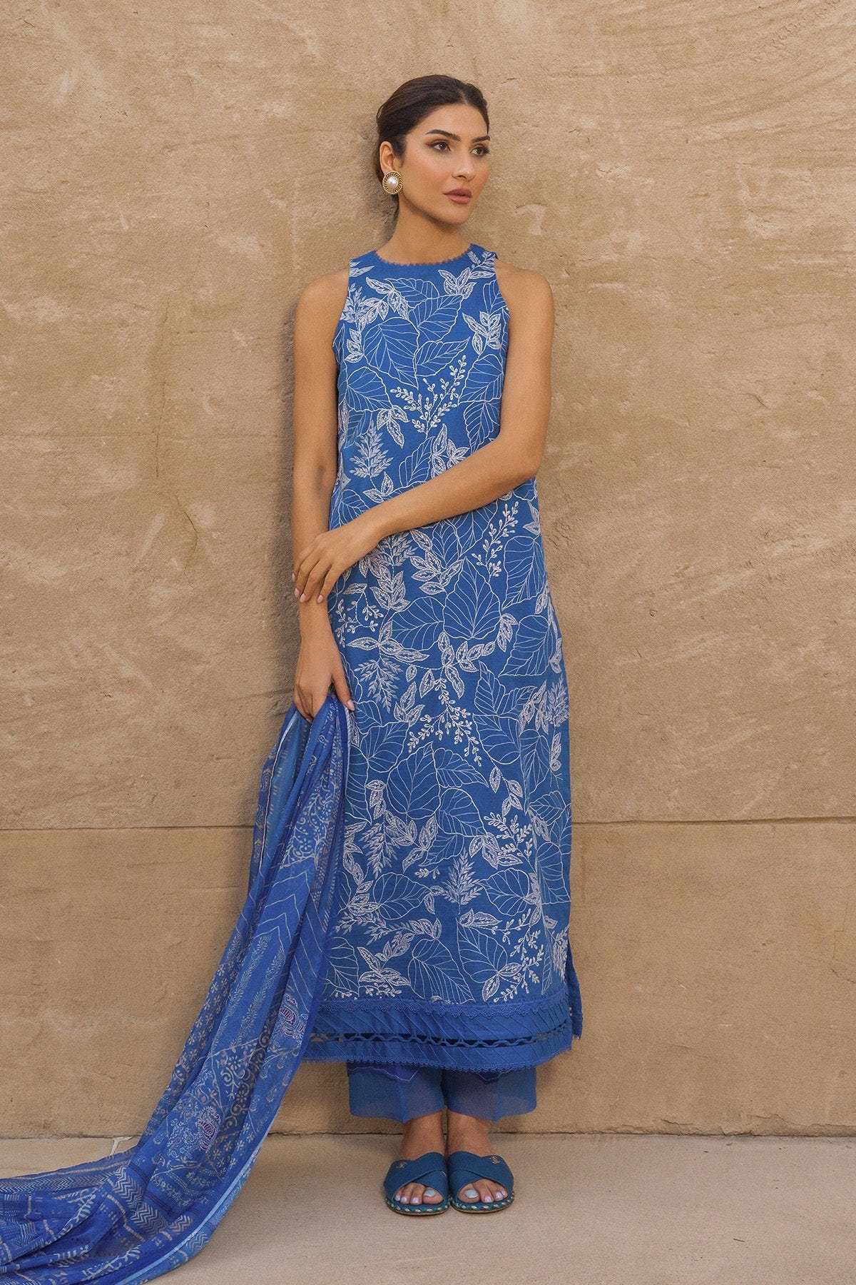 Sahar | Mirage Spring Luxury 24 | Slub Lawn 3 Piece (Embroidered) -  Sahar Luxury - Original Designer Dress - House of Maryam