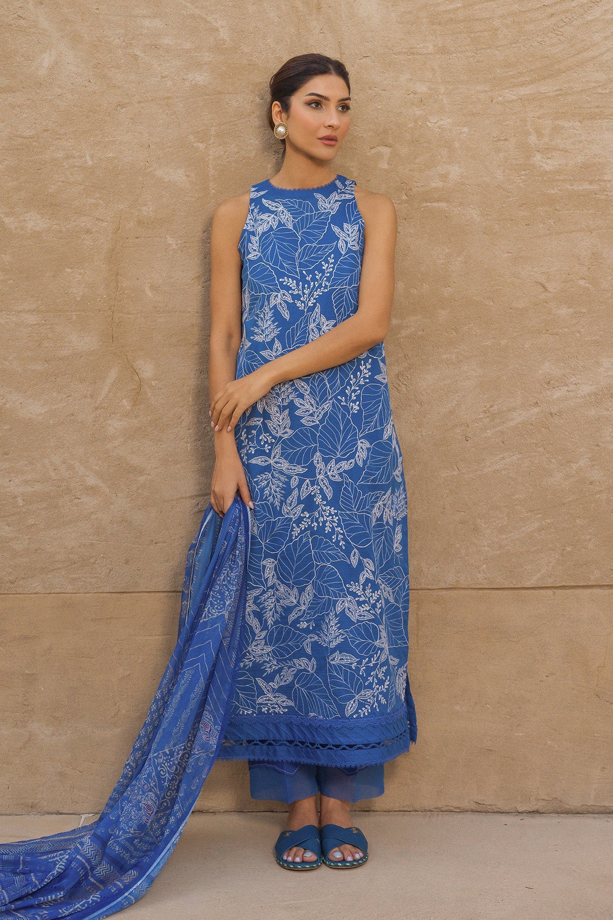 Sahar | Mirage Spring Luxury 24 | Slub Lawn 3 Piece (Embroidered) -  Sahar Luxury - Original Designer Dress - House of Maryam