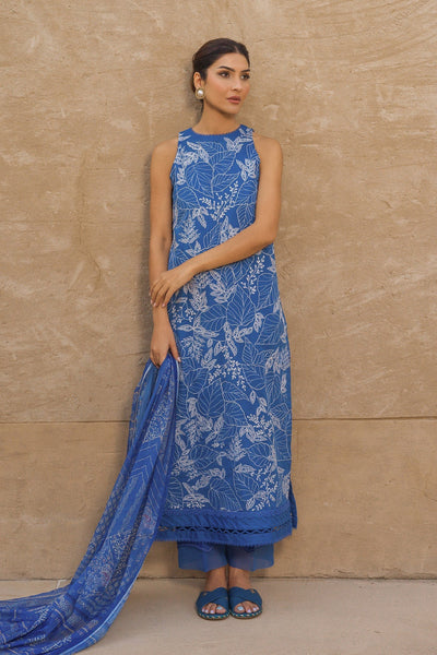 Sahar | Mirage Spring Luxury 24 | Slub Lawn 3 Piece (Embroidered) -  Sahar Luxury - Original Designer Dress - House of Maryam