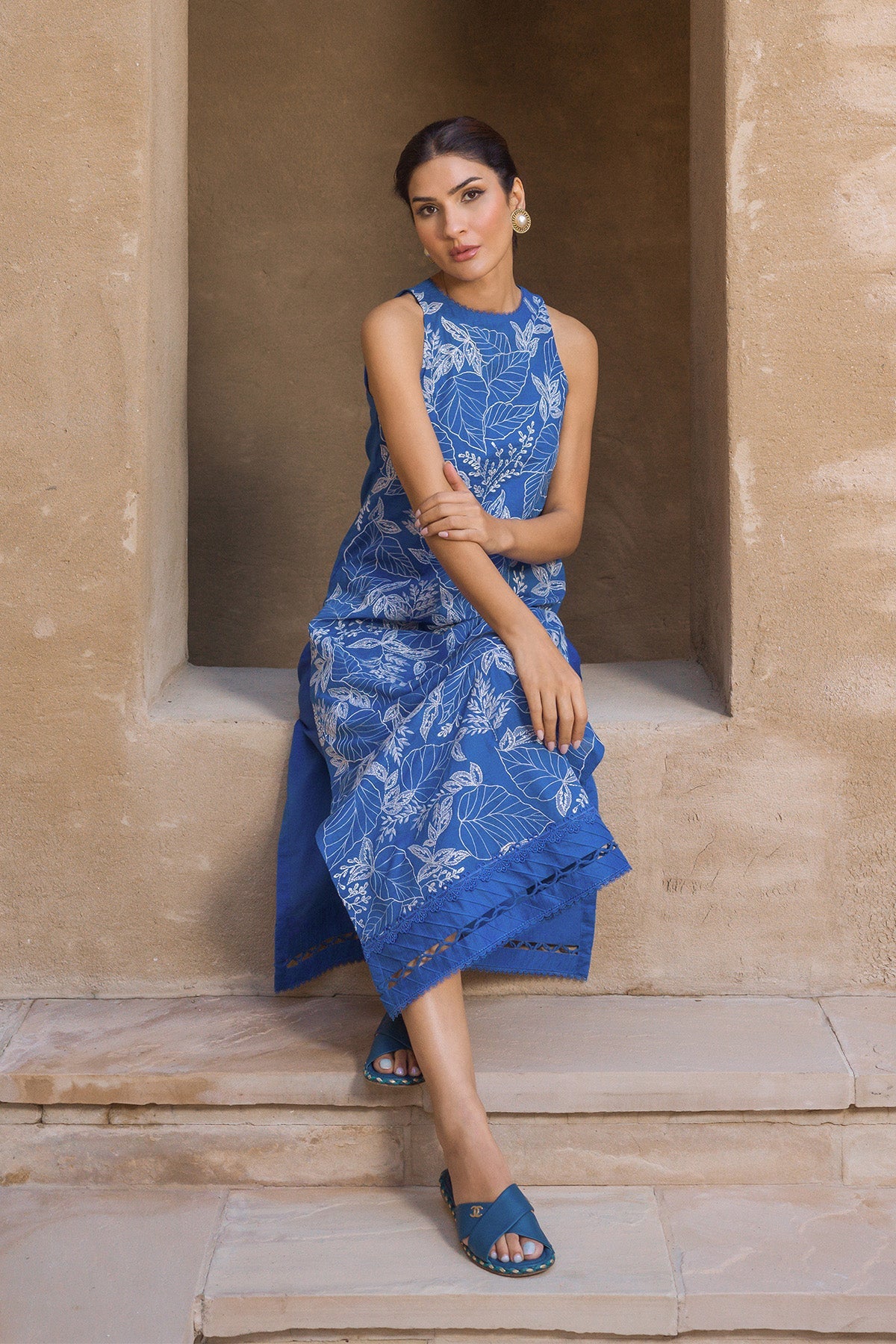 Sahar | Mirage Spring Luxury 24 | Slub Lawn 3 Piece (Embroidered) -  Sahar Luxury - Original Designer Dress - House of Maryam