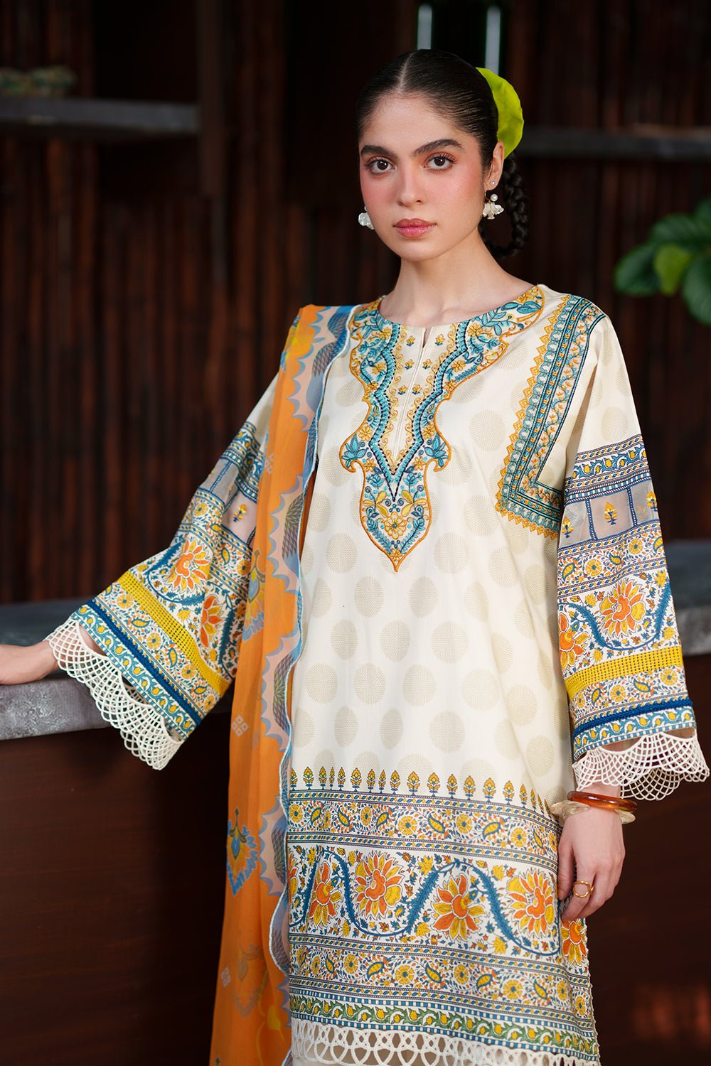 Saira Rizwan | Laanem SS/26 | AZURA-A-SRL26-05-Brand:Saira Rizwan-Type:Lawn - House of Maryam- Buy in UK, USA