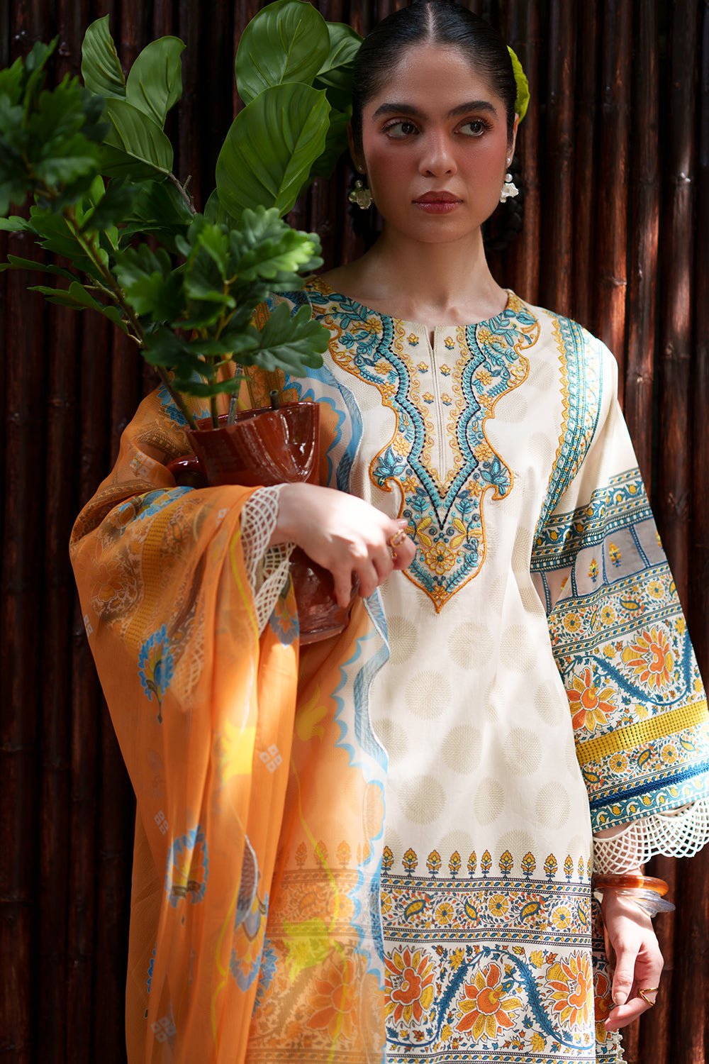 Saira Rizwan | Laanem SS/26 | AZURA-A-SRL26-05-Brand:Saira Rizwan-Type:Lawn - House of Maryam- Buy in UK, USA