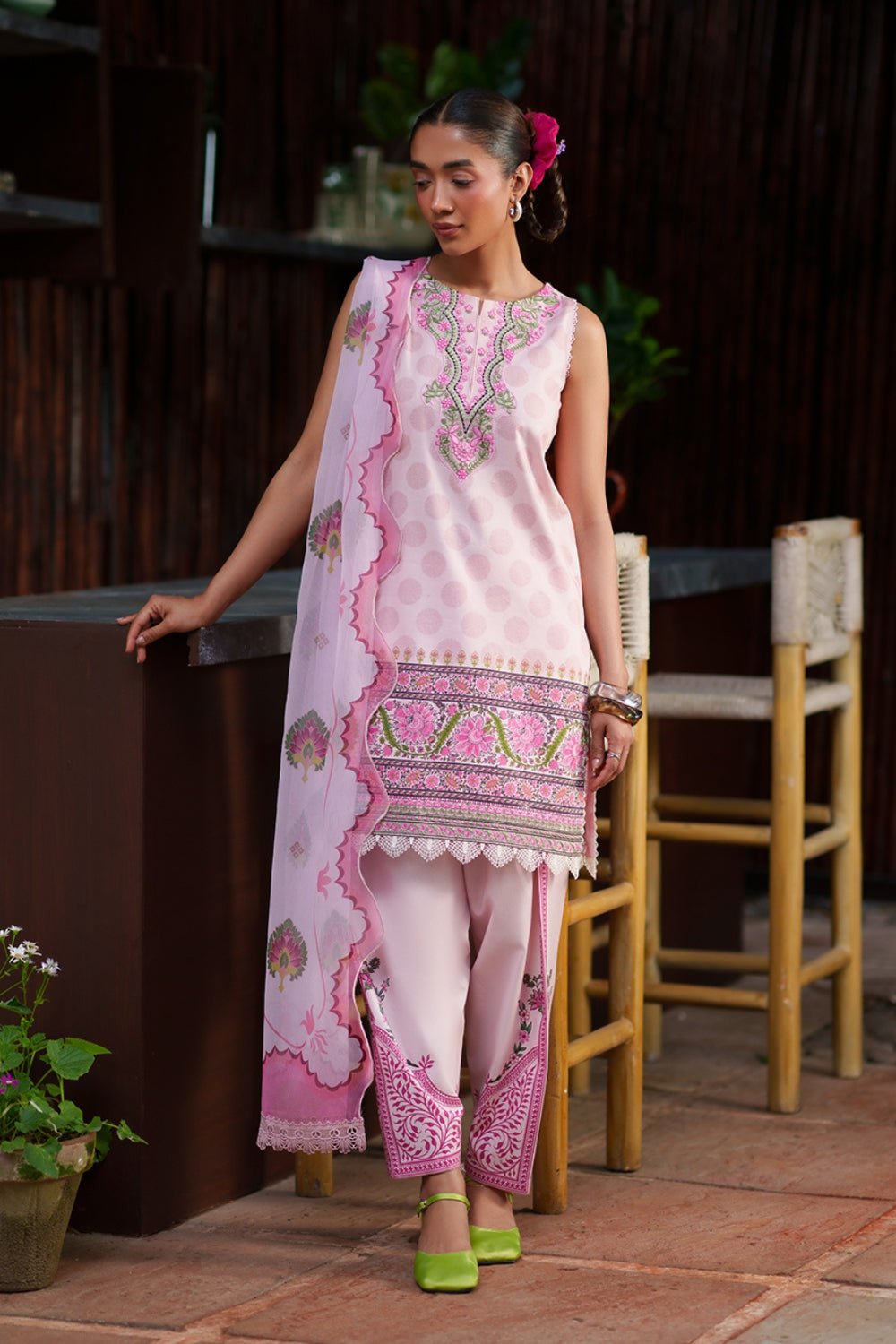 Saira Rizwan | Laanem SS/26 | AZURA-B-SRL26-05-Brand:Saira Rizwan-Type:Lawn - House of Maryam- Buy in UK, USA