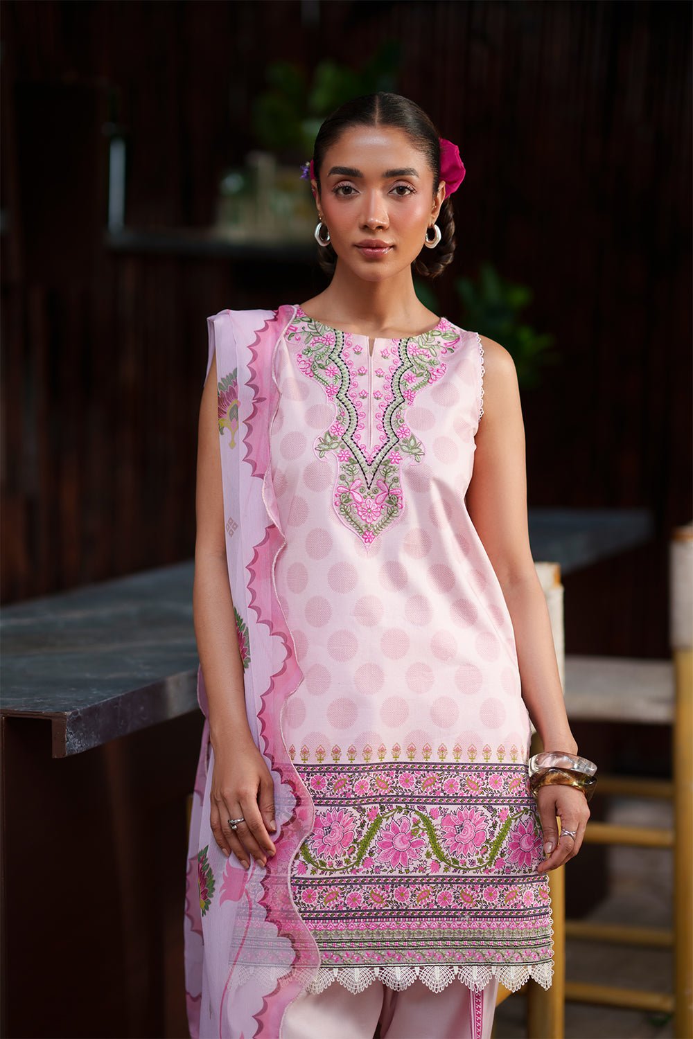 Saira Rizwan | Laanem SS/26 | AZURA-B-SRL26-05-Brand:Saira Rizwan-Type:Lawn - House of Maryam- Buy in UK, USA