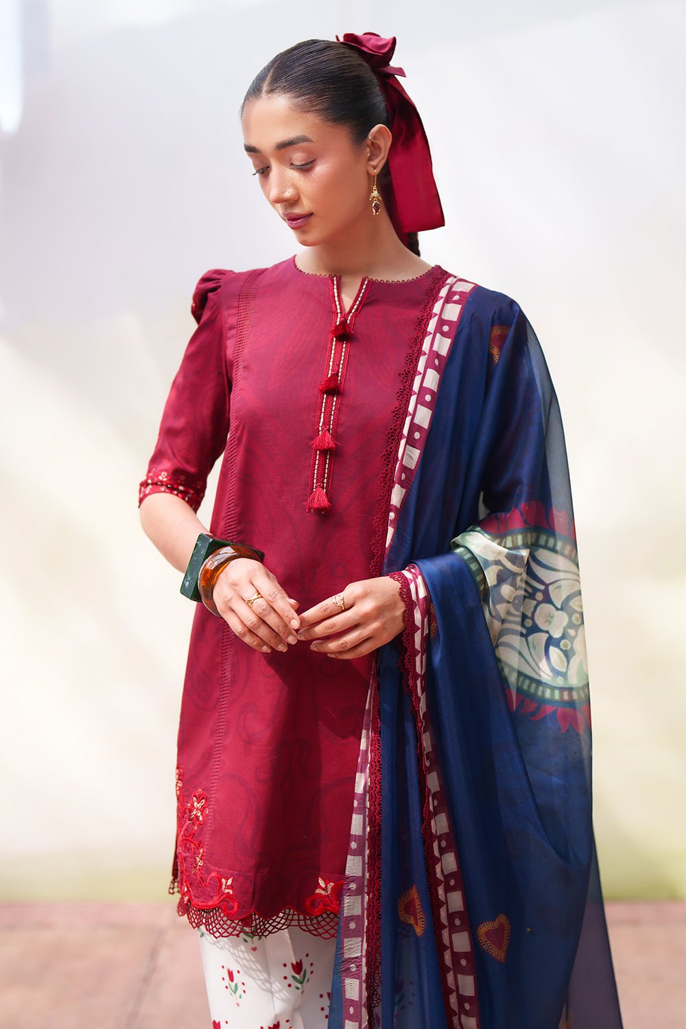 Saira Rizwan | Laanem SS/26 | ELOWEN-B - SRL26-08-Brand:Saira Rizwan-Type:Lawn - House of Maryam- Buy in UK, USA