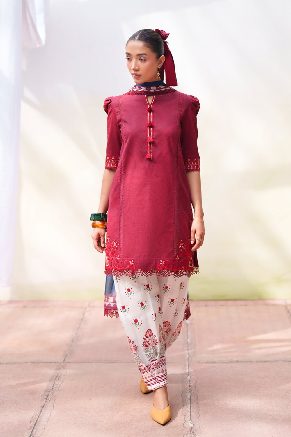 Saira Rizwan | Laanem SS/26 | ELOWEN-B - SRL26-08-Brand:Saira Rizwan-Type:Lawn - House of Maryam- Buy in UK, USA