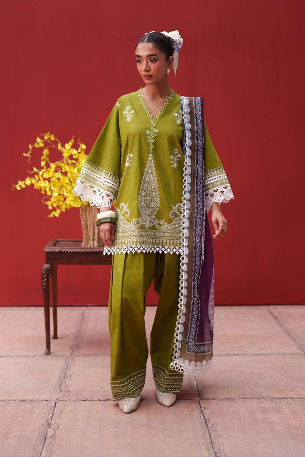 Saira Rizwan | Laanem SS/26 | NERAYA-A-SRL26-07-Brand:Saira Rizwan-Type:Lawn - House of Maryam- Buy in UK, USA