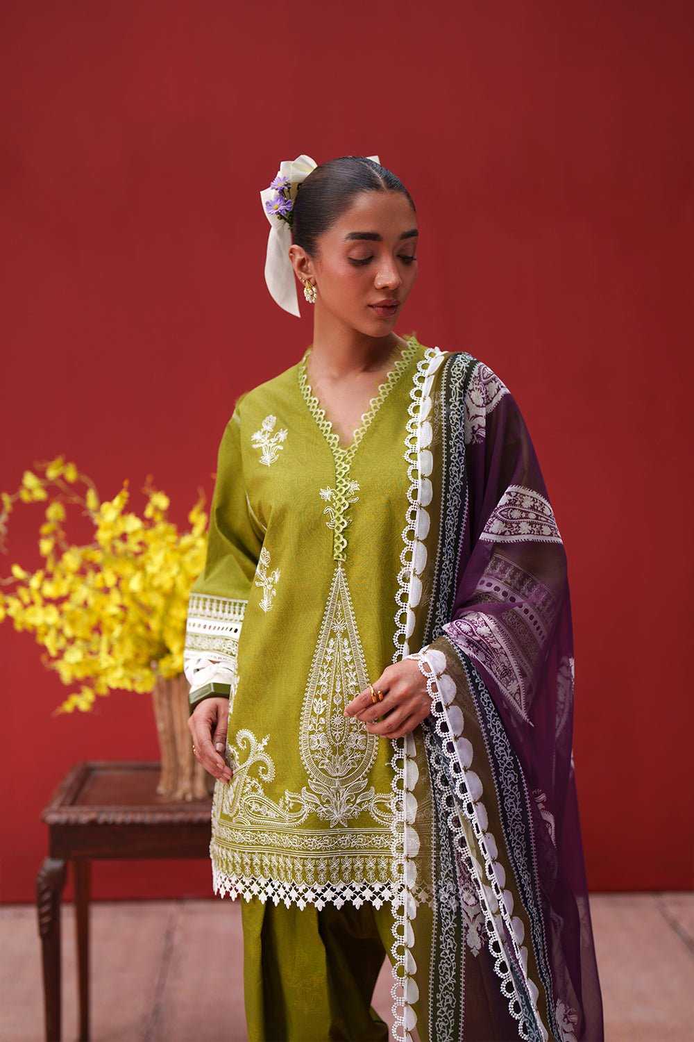 Saira Rizwan | Laanem SS/26 | NERAYA-A-SRL26-07-Brand:Saira Rizwan-Type:Lawn - House of Maryam- Buy in UK, USA