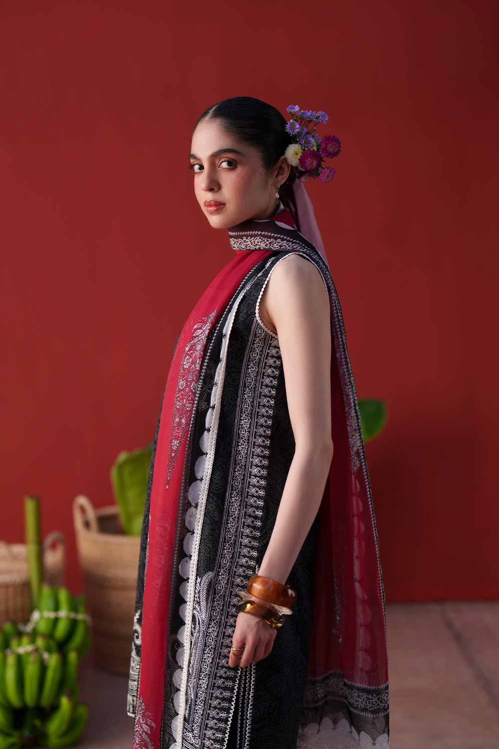 Saira Rizwan | Laanem SS/26 | NERAYA-B-SRL26-07-Brand:Saira Rizwan-Type:Lawn - House of Maryam- Buy in UK, USA