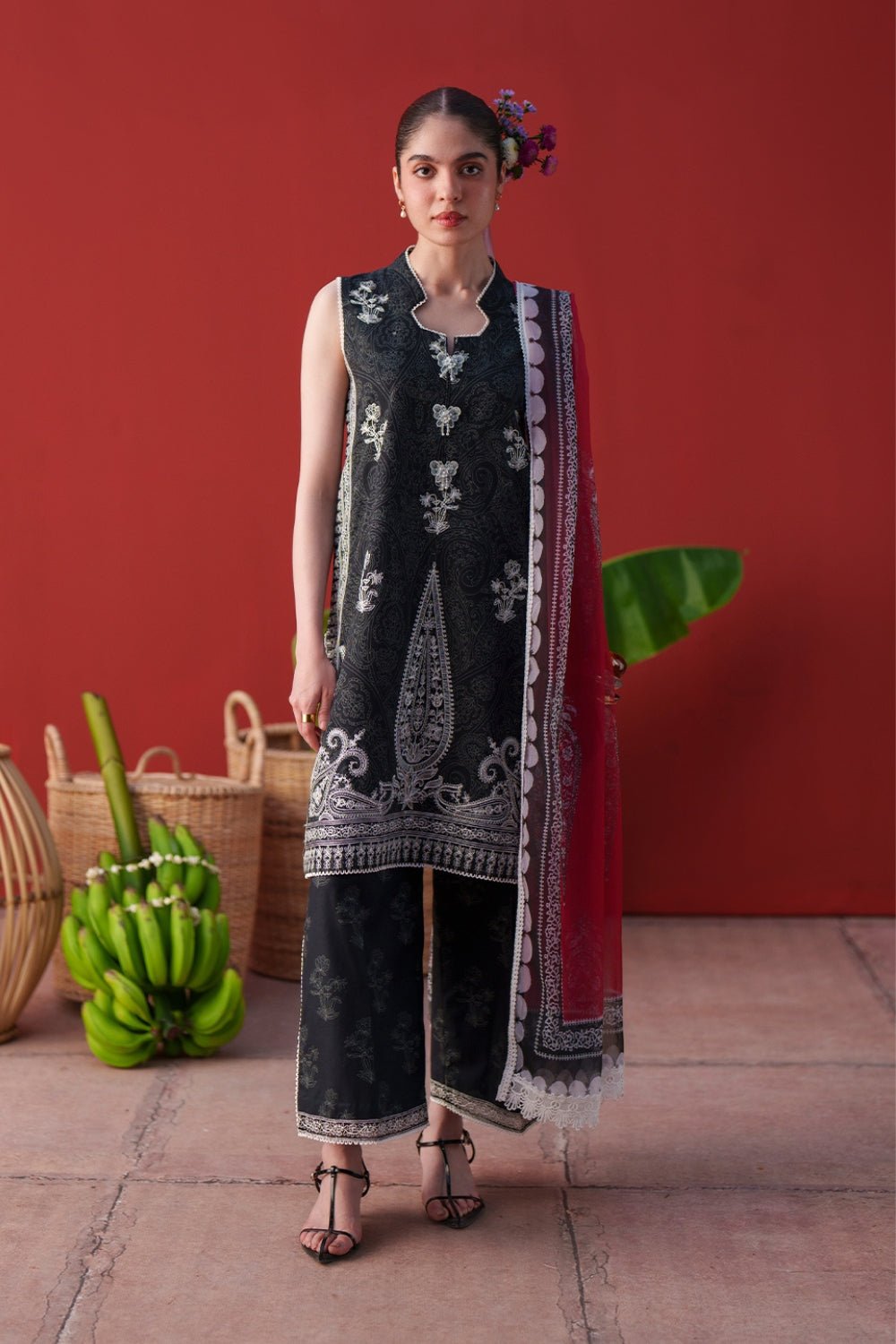 Saira Rizwan | Laanem SS/26 | NERAYA-B-SRL26-07-Brand:Saira Rizwan-Type:Lawn - House of Maryam- Buy in UK, USA