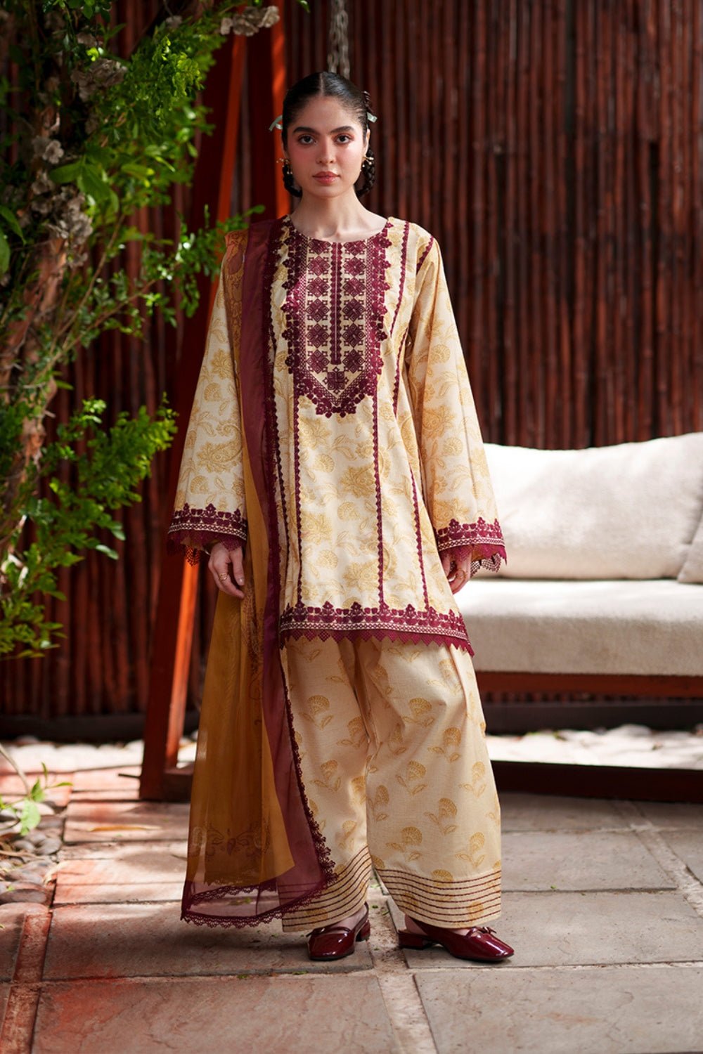 Saira Rizwan | Laanem SS/26 | ZAREEN-A-SRL26-06-Brand:Saira Rizwan-Type:Lawn - House of Maryam- Buy in UK, USA