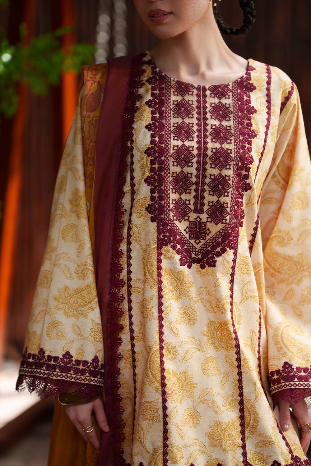 Saira Rizwan | Laanem SS/26 | ZAREEN-A-SRL26-06-Brand:Saira Rizwan-Type:Lawn - House of Maryam- Buy in UK, USA