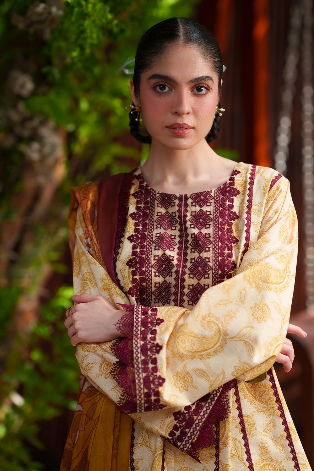 Saira Rizwan | Laanem SS/26 | ZAREEN-A-SRL26-06-Brand:Saira Rizwan-Type:Lawn - House of Maryam- Buy in UK, USA