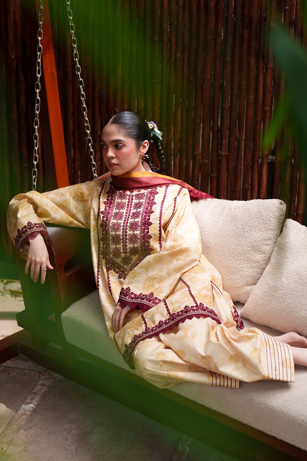 Saira Rizwan | Laanem SS/26 | ZAREEN-A-SRL26-06-Brand:Saira Rizwan-Type:Lawn - House of Maryam- Buy in UK, USA