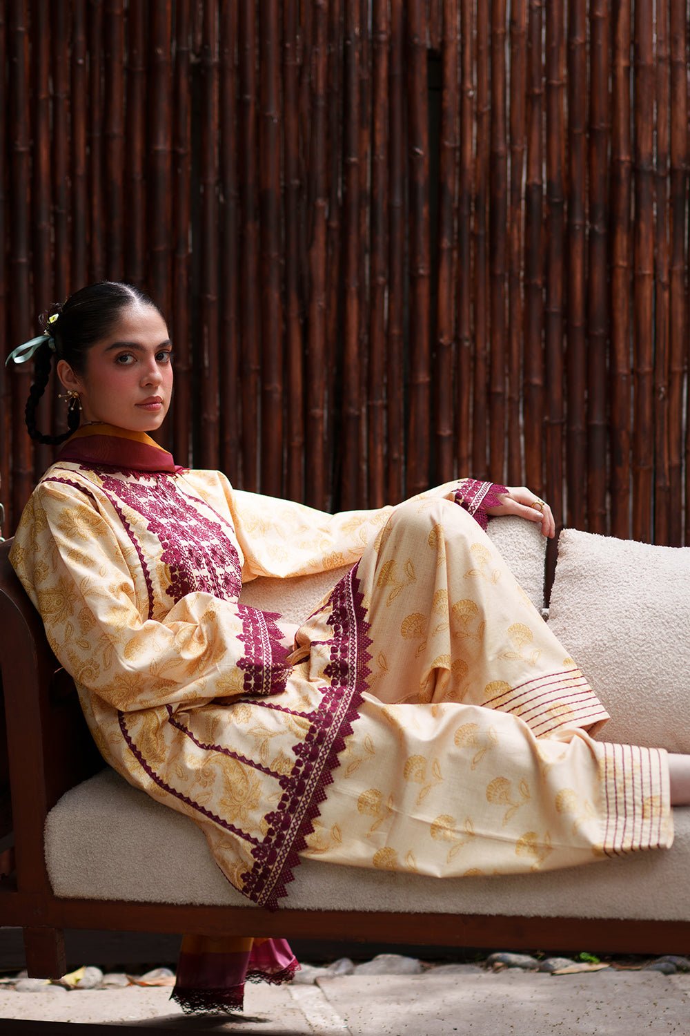 Saira Rizwan | Laanem SS/26 | ZAREEN-A-SRL26-06-Brand:Saira Rizwan-Type:Lawn - House of Maryam- Buy in UK, USA