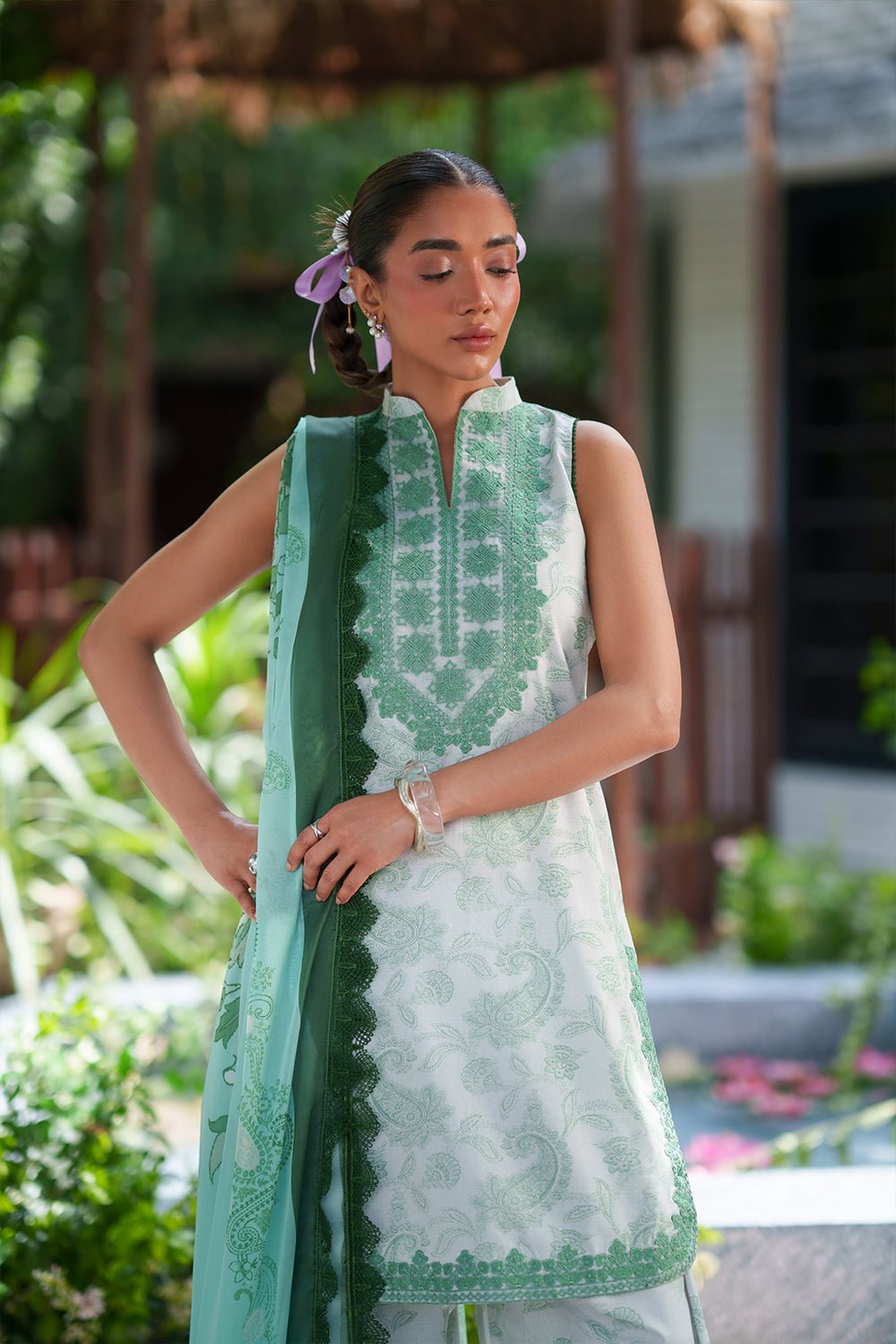 Saira Rizwan | Laanem SS/26 | ZAREEN-B-SRL26-06-Brand:Saira Rizwan-Type:Lawn - House of Maryam- Buy in UK, USA