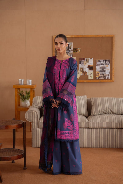 Saira Rizwan | Laanem Summer Lawn 25 | ELARA-B-SRL25-01-Brand:Saira Rizwan-Type:Ladies Clothes-Navy-Lawn-House of Maryam- Buy in UK, USA