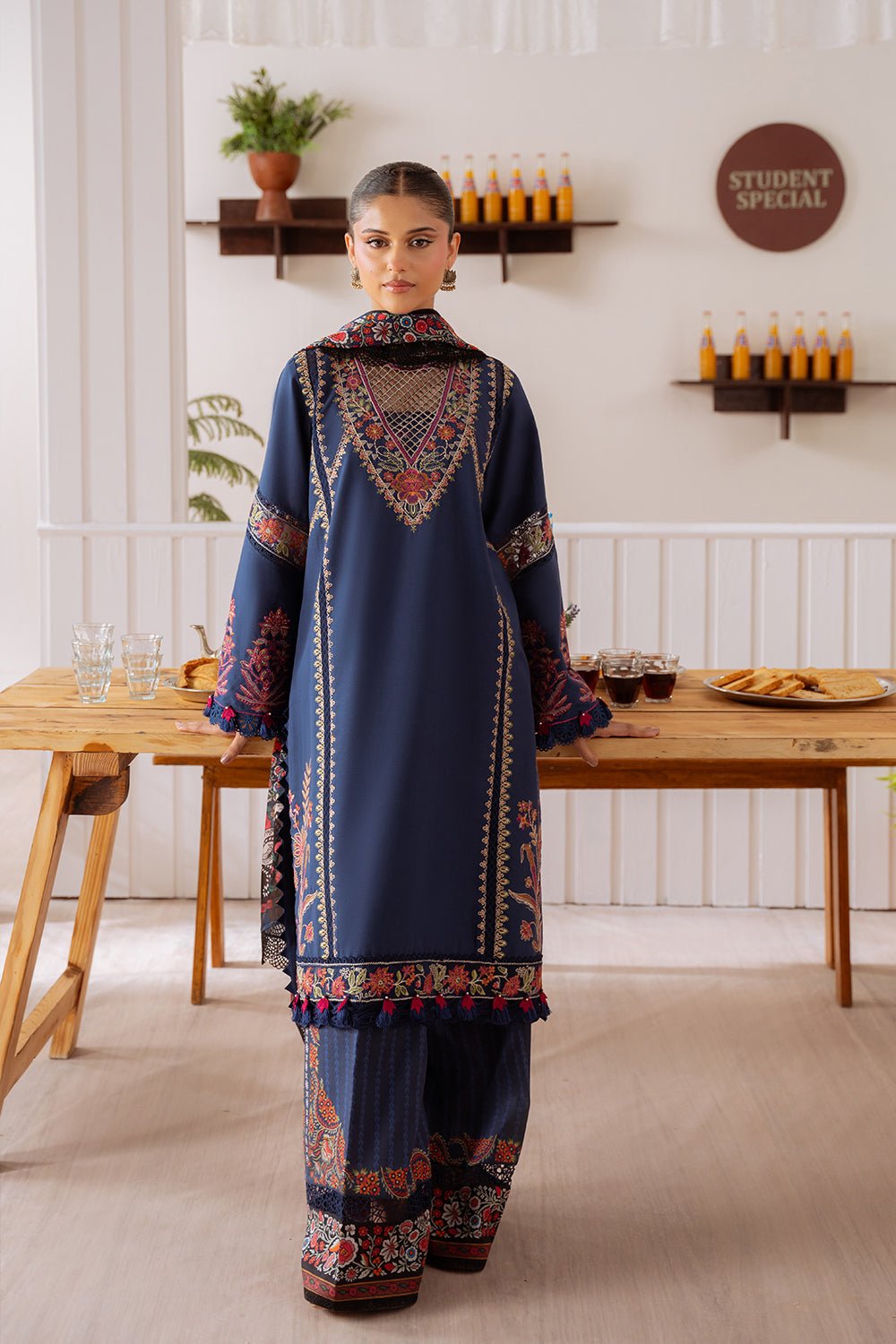 Saira Rizwan | Laanem Summer Lawn 25 | ELIF-A-SRL25-05-Brand:Saira Rizwan-Type:Ladies Clothes-Navy-Lawn-House of Maryam- Buy in UK, USA